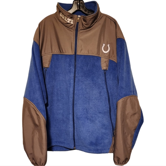 NFL Indianapolis Colts Jacket‎ Mens Size XL Blue Gray Fleece Full Zip - Picture 8 of 8